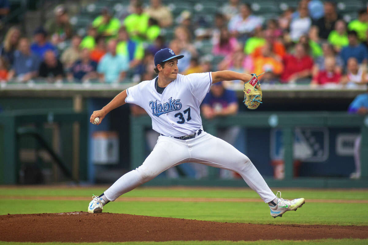 Corpus Christi Hooks starting pitcher Jake Bloss is someone to watch in the Houston Astros' farm system.