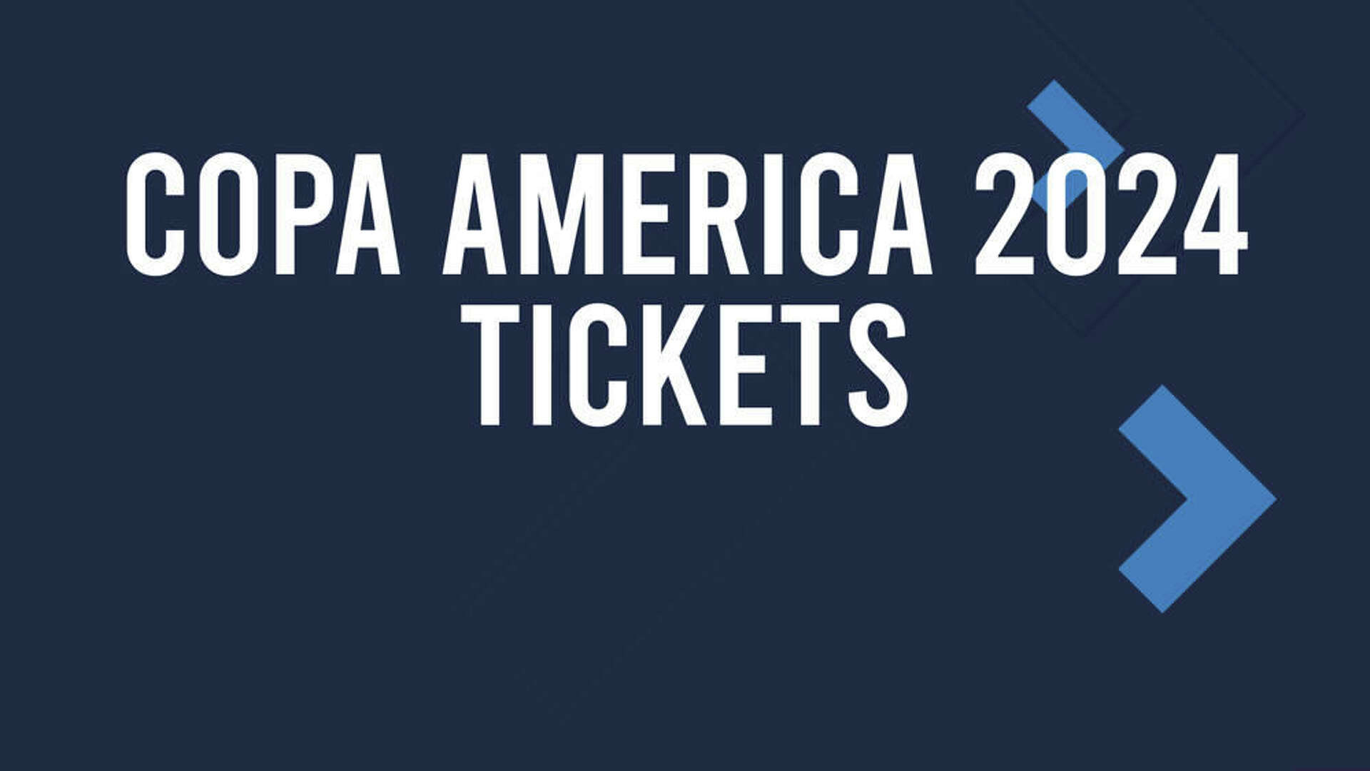 Copa America 2024 Tickets and Schedules