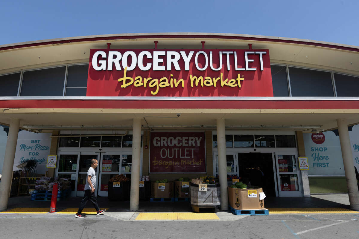 A customer walks into the Grocery Outlet in Oakland, Calif. on June 7, 2024.