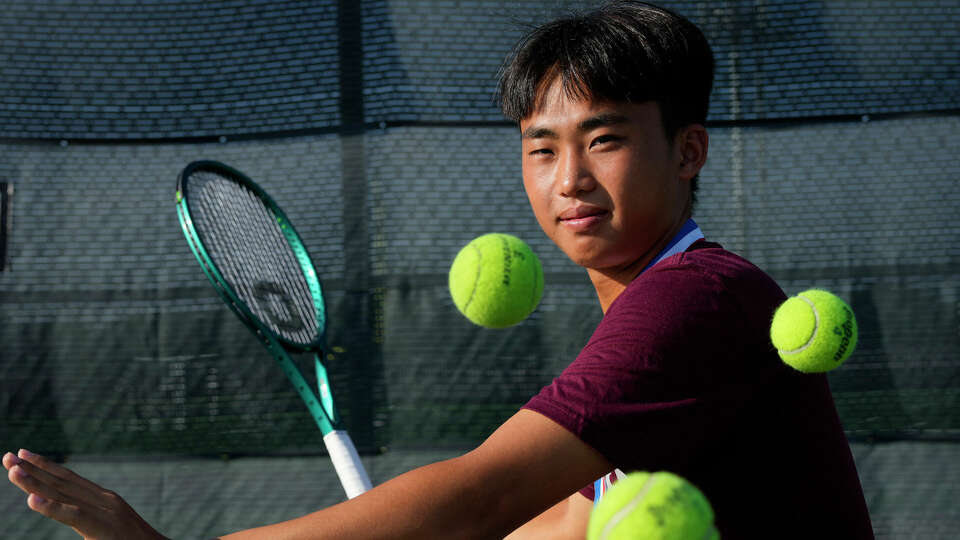 All-Greater Houston Boys Tennis Player of the Year Noey Do, 17, poses for a photograph Thursday, May 30, 2024 at Kempner High School in Sugar Land. Do is a three-time state champion.