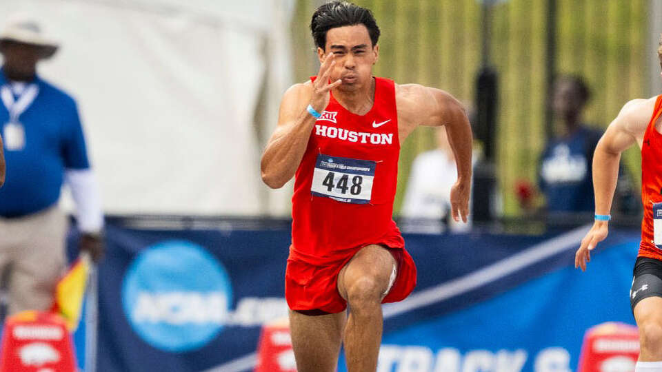 UH sprinter Louie Hinchliffe won a national title in the 100 meters Friday.