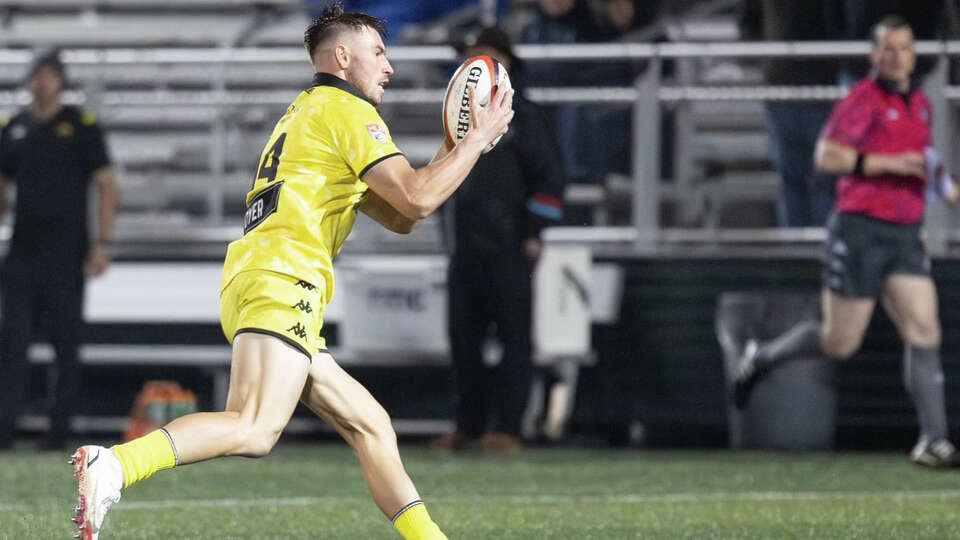 Christian Dyer of the Houston SaberCats moves upfield against the Seattle Seawolves during their Major League Rugby fixture March 22 at Starfire Stadium.