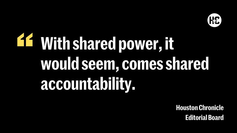 With shared power, it would seem, comes shared accountability.