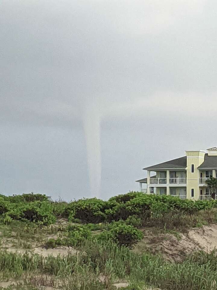 Enormous waterspout seen over the Texas coast