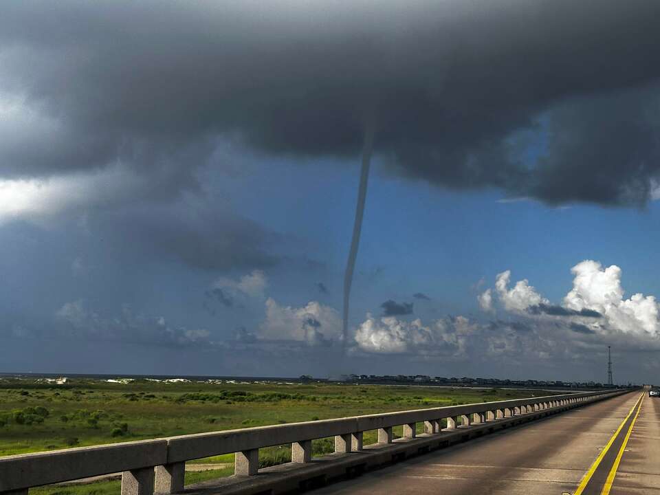 Enormous waterspout seen over the Texas coast