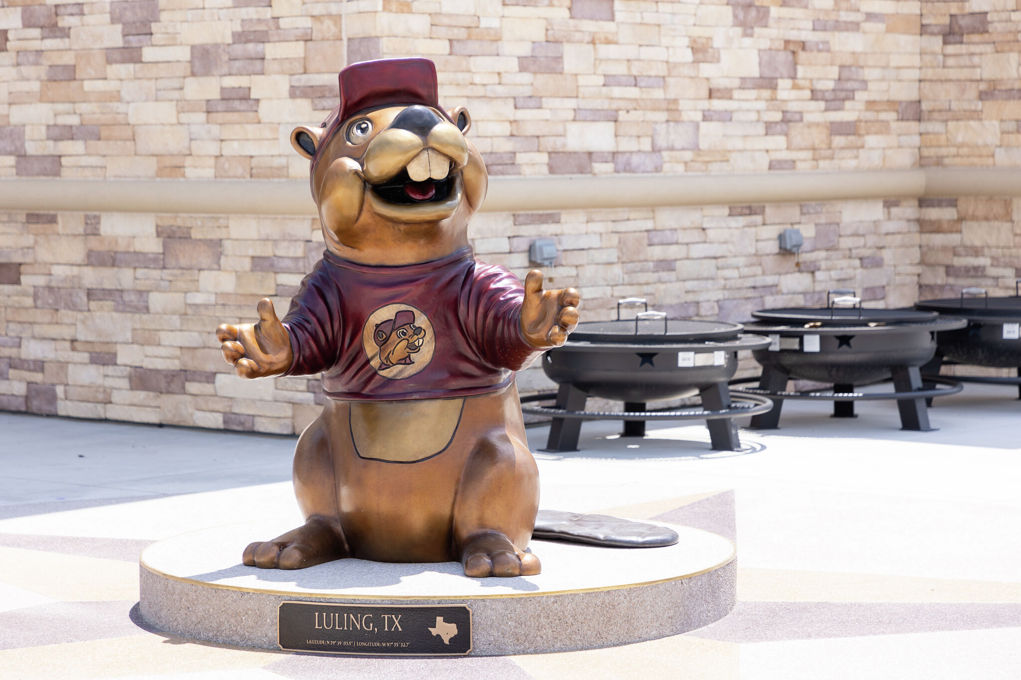 Buc-ee's gave its bronze beaver statues a brand new look