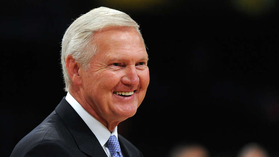 Former Lakers player and General Manager Jerry West looks on as the Boston Celtics play the Los Angeles Lakers in Game One of the 2010 NBA Finals at Staples Center on June 3, 2010, in Los Angeles, California.