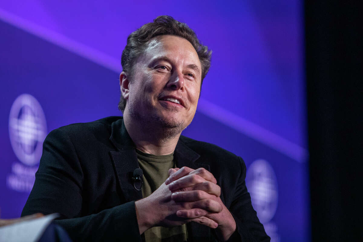 Elon Musk, co-founder of Tesla and SpaceX and owner of X Holdings Corp., speaks at the Milken Institute's Global Conference at the Beverly Hilton Hotel,on May 6, 2024 in Beverly Hills, California. 