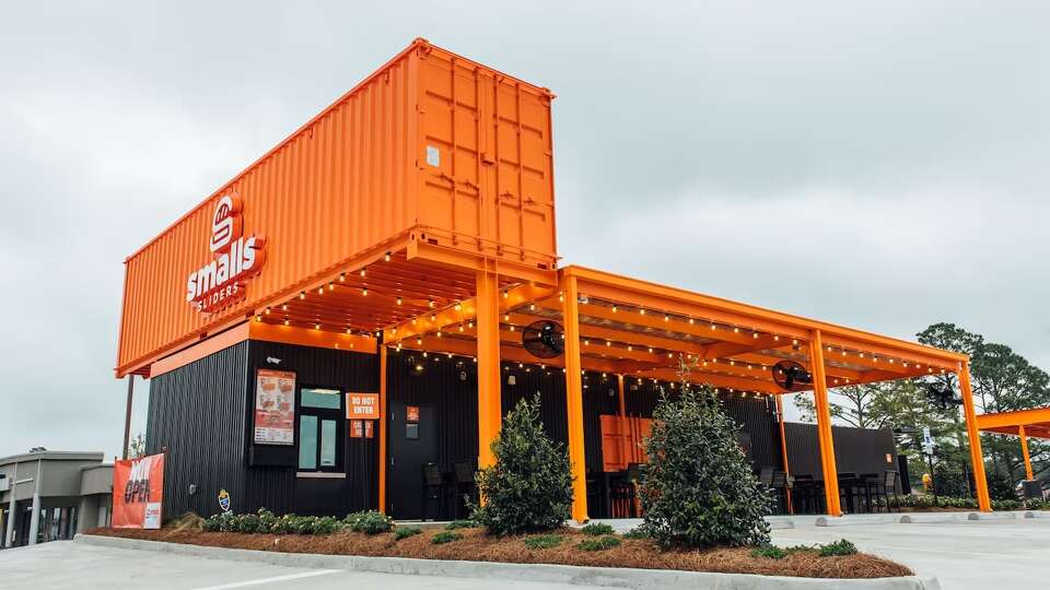 Smalls Sliders fast-food restaurants feature 750-square-foot modular shipping container designs.