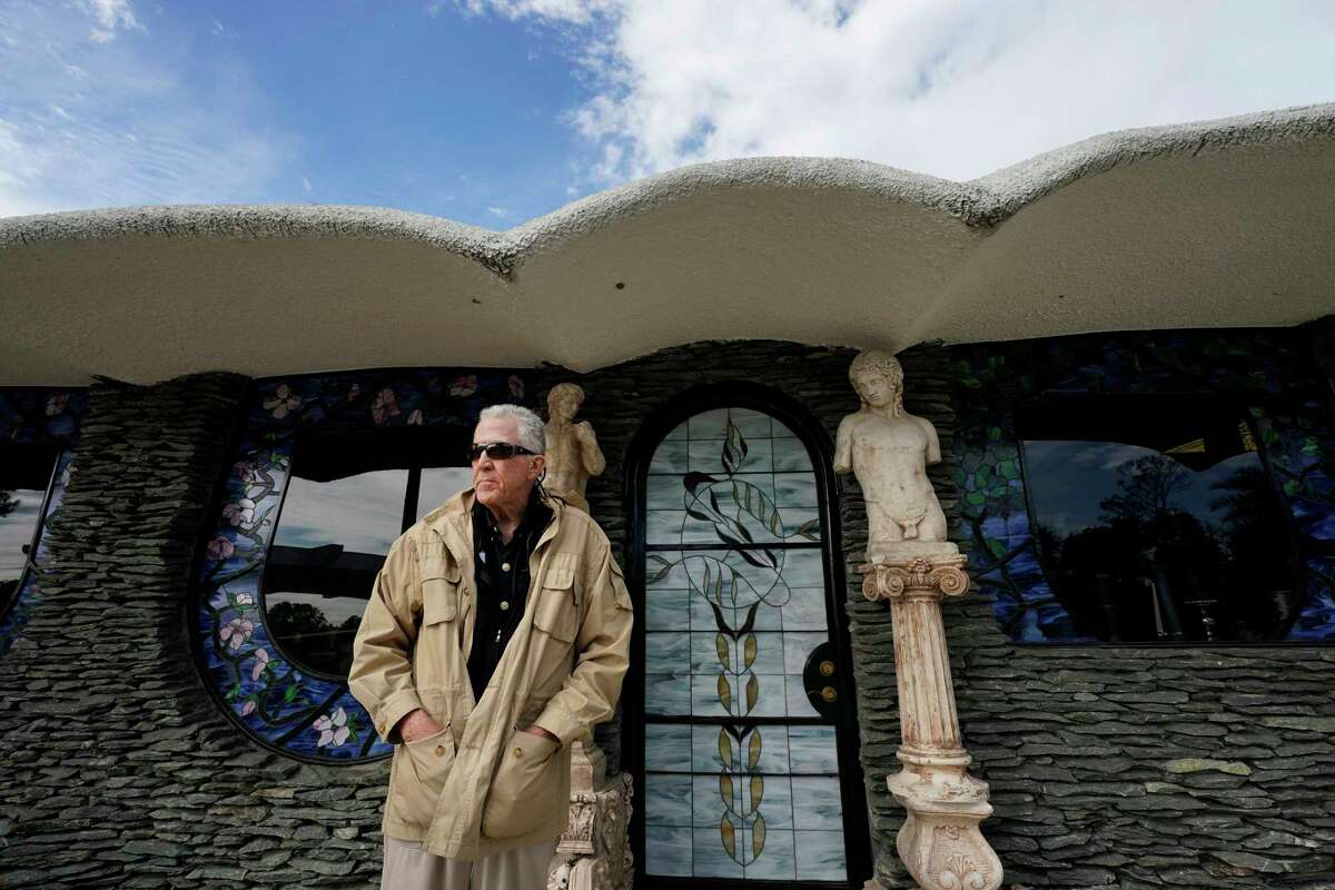 George Coulam, founder of the Texas Renaissance Festival, is shown at his home Saturday, Oct. 12, 2019, in Todd Mission. He plans for his home called Stargate Manor to become a museum after his death. The home and grounds called Stargate Manor Arboretum would be opened to the public. (Melissa Phillip/Houston Chronicle)