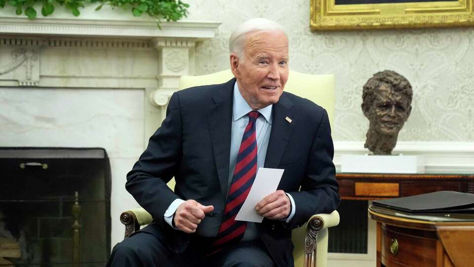 President Joe Biden meets with NATO Secretary General Jens Stoltenberg in the Oval Office at the White House, Monday, June 17, 2024.