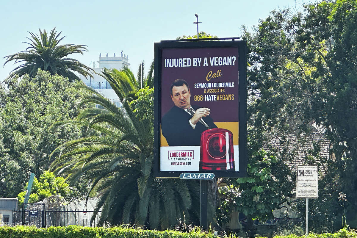 A fake injury attorney billboard in Los Angeles, Calif. on Friday, June 14, 2024.