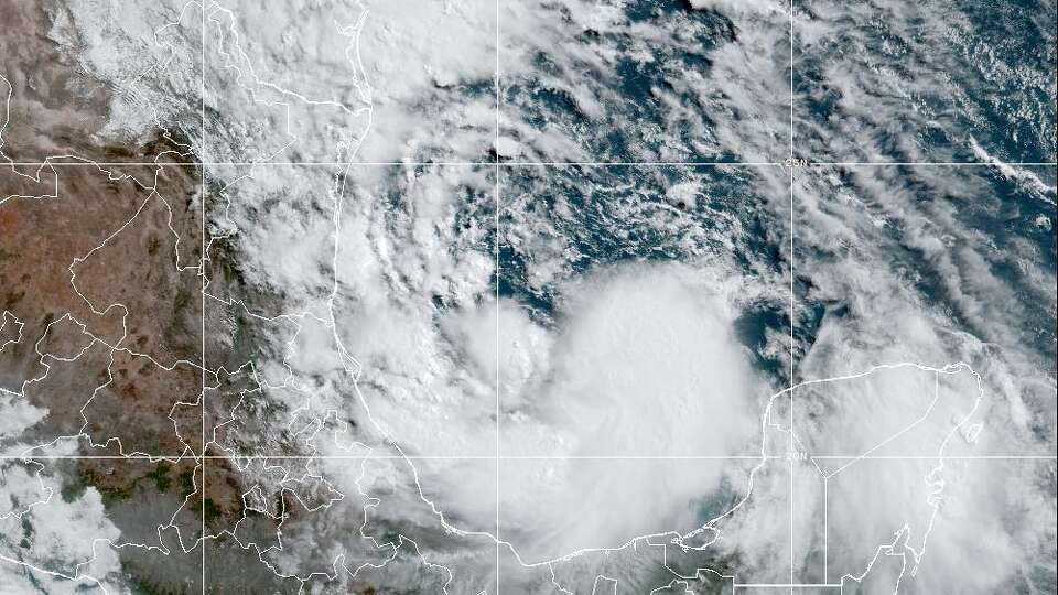 Shown is visible satellite of Tropical Storm Alberto Wednesday morning taken aboard the Geostationary Operational Environmental Satellite, or GOES. Tropical Storm Alberto formed Wednesday morning and is forecast to make a landfall along the northeastern Gulf coast of Mexico early Thursday.