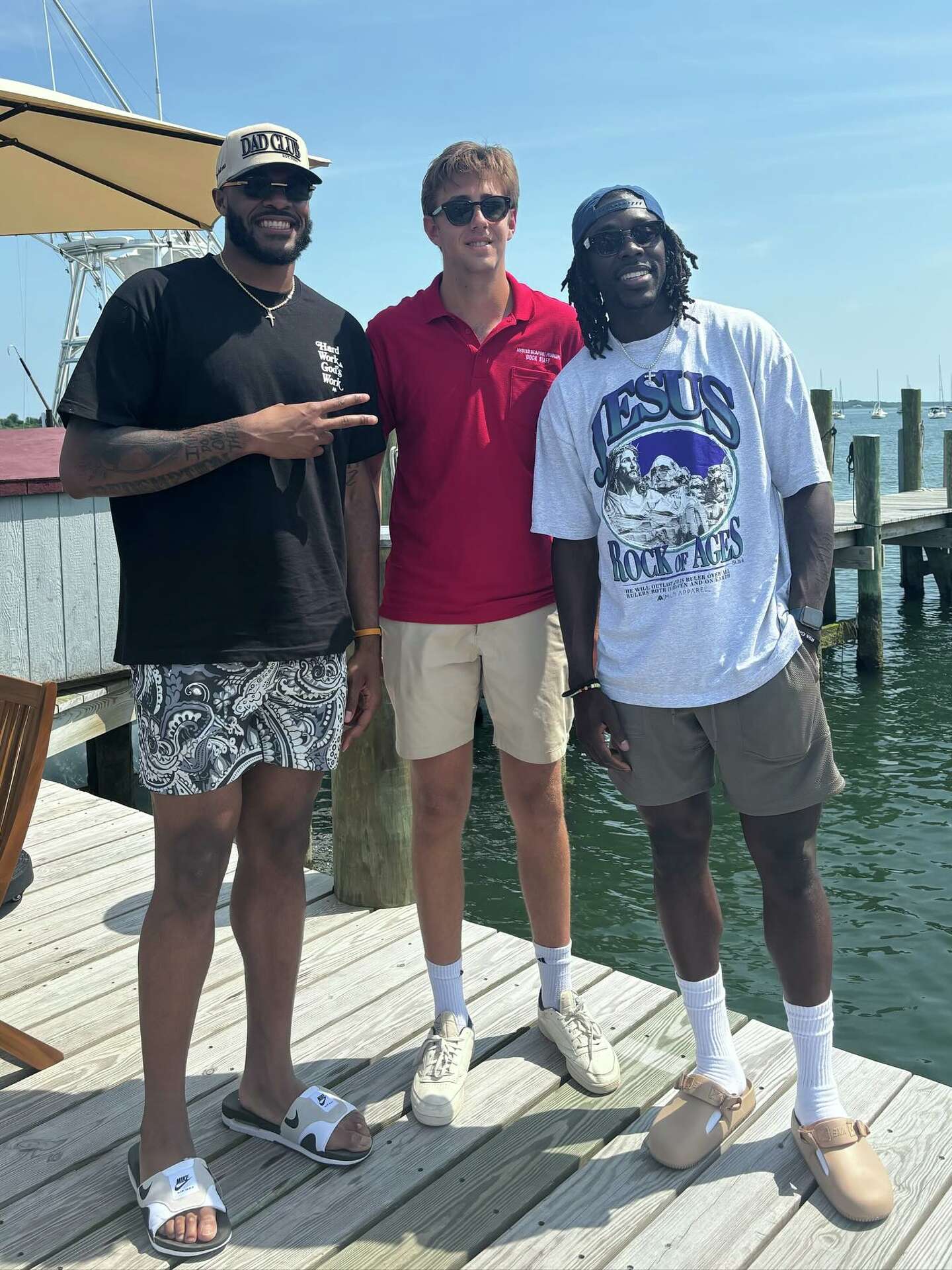 Boston Celtics players visit Haring's Noank after NBA Championship