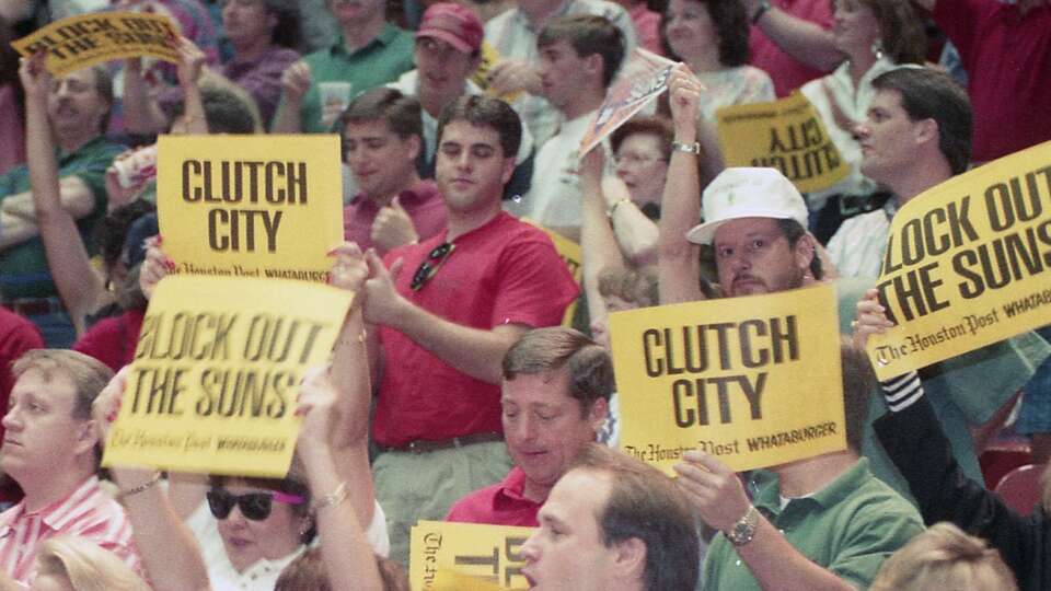 Fans at the Summit were in full force for Game 7 of the 1994 Western Conference semifinals. It was a sign of good things to come when the Rockets advanced with a 104-94 victory over the Suns.