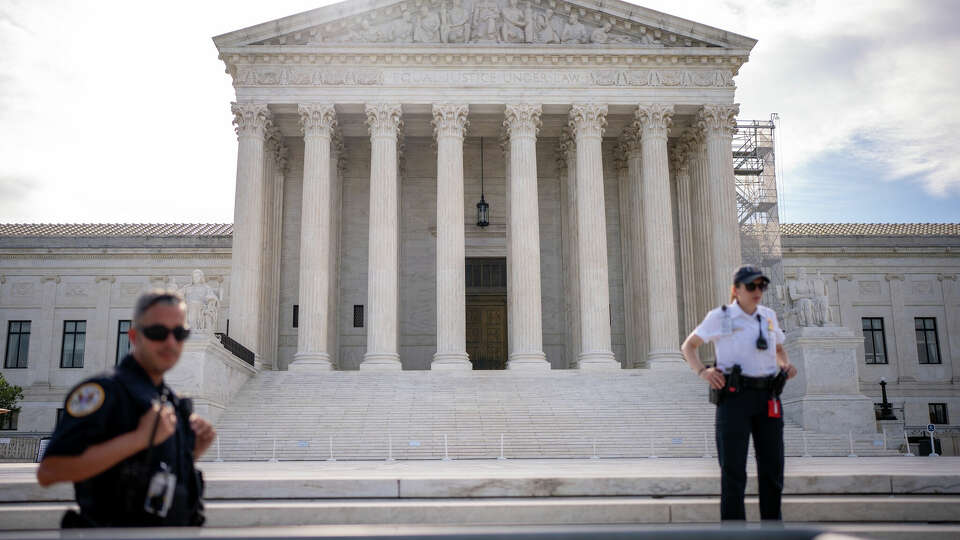 WASHINGTON, DC - JUNE 20: An exterior view of the Supreme Court on June 20, 2024 in Washington, DC. The Supreme Court is about to issue rulings on a variety of high profile cases dealing with abortion rights, gun rights, and former President Donald Trump's immunity claim, putting the court at the center of many hot political topics during an election year. (Photo by Andrew Harnik/Getty Images)