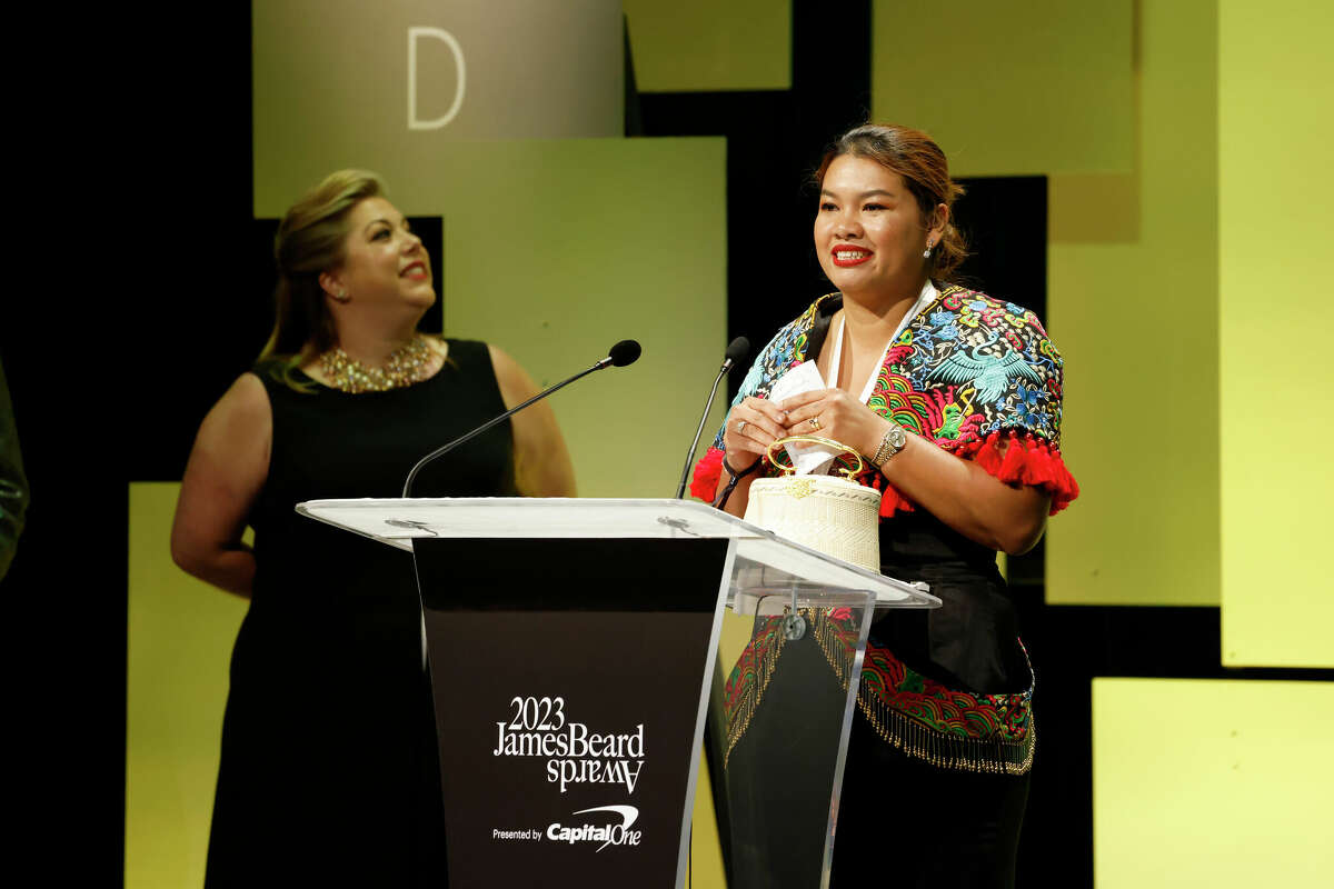 Benchawan Jabthong Painter of Street to Kitchen in Houston wins Best Chef: Texas at the 2023 James Beard Restaurant And Chef Awards at Lyric Opera Of Chicago on June 05, 2023 in Chicago, Illinois.