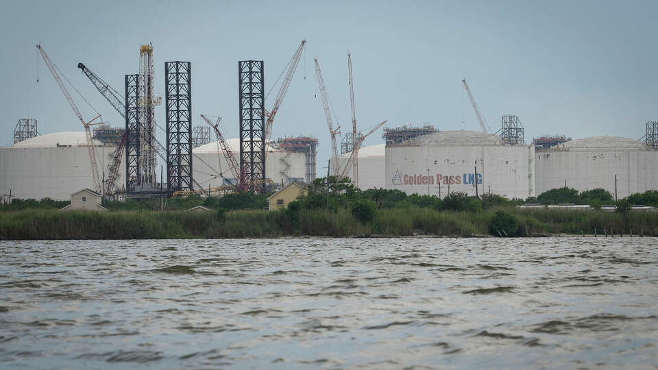 Construction continues on the Golden Pass LNG Terminal, photographed Wednesday, June 7, 2023, in Sabine Pass. The photo was taken from the Louisiana side of the Sabine River.