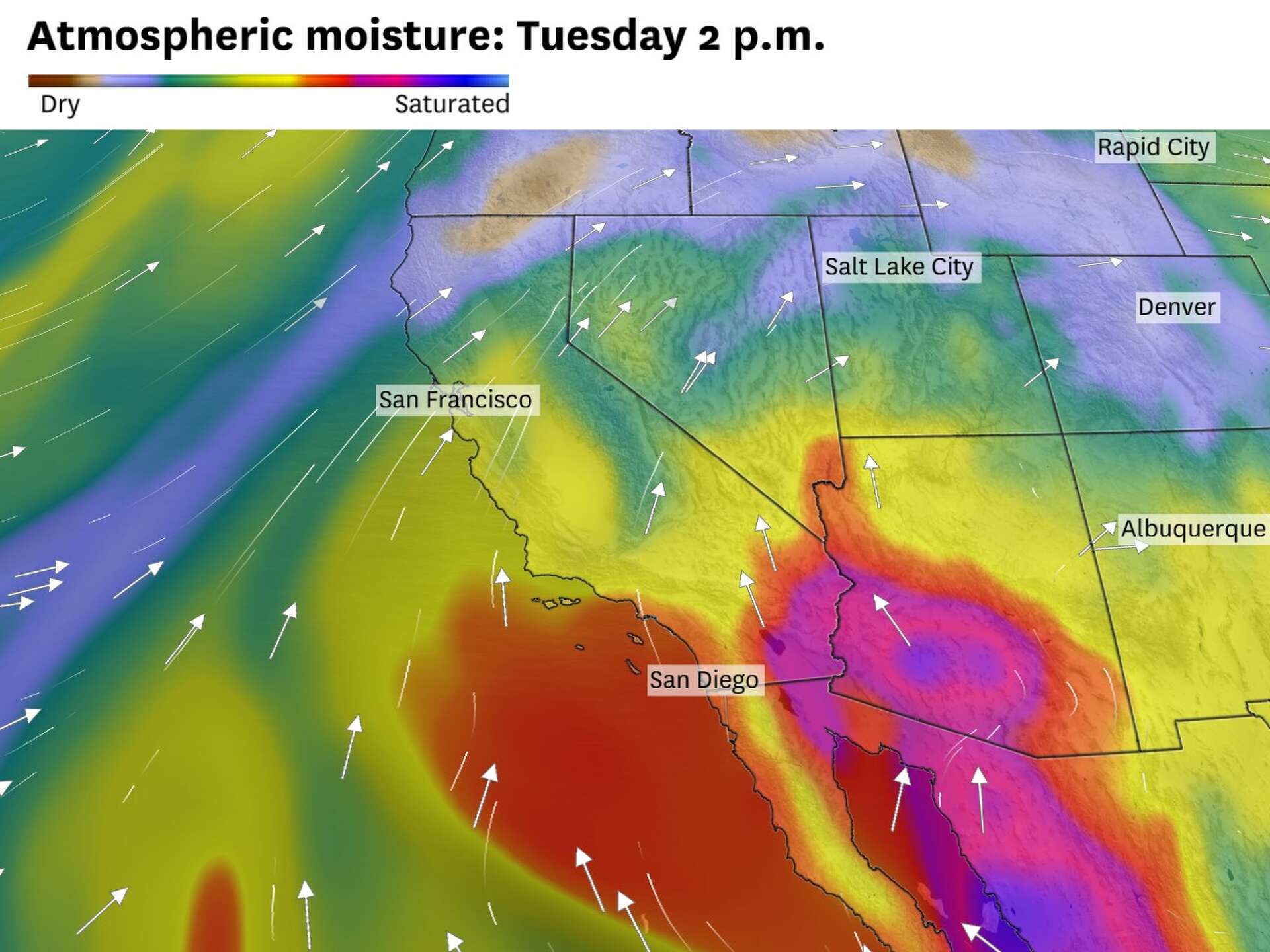 California thunderstorms possible as tropical moisture moves in