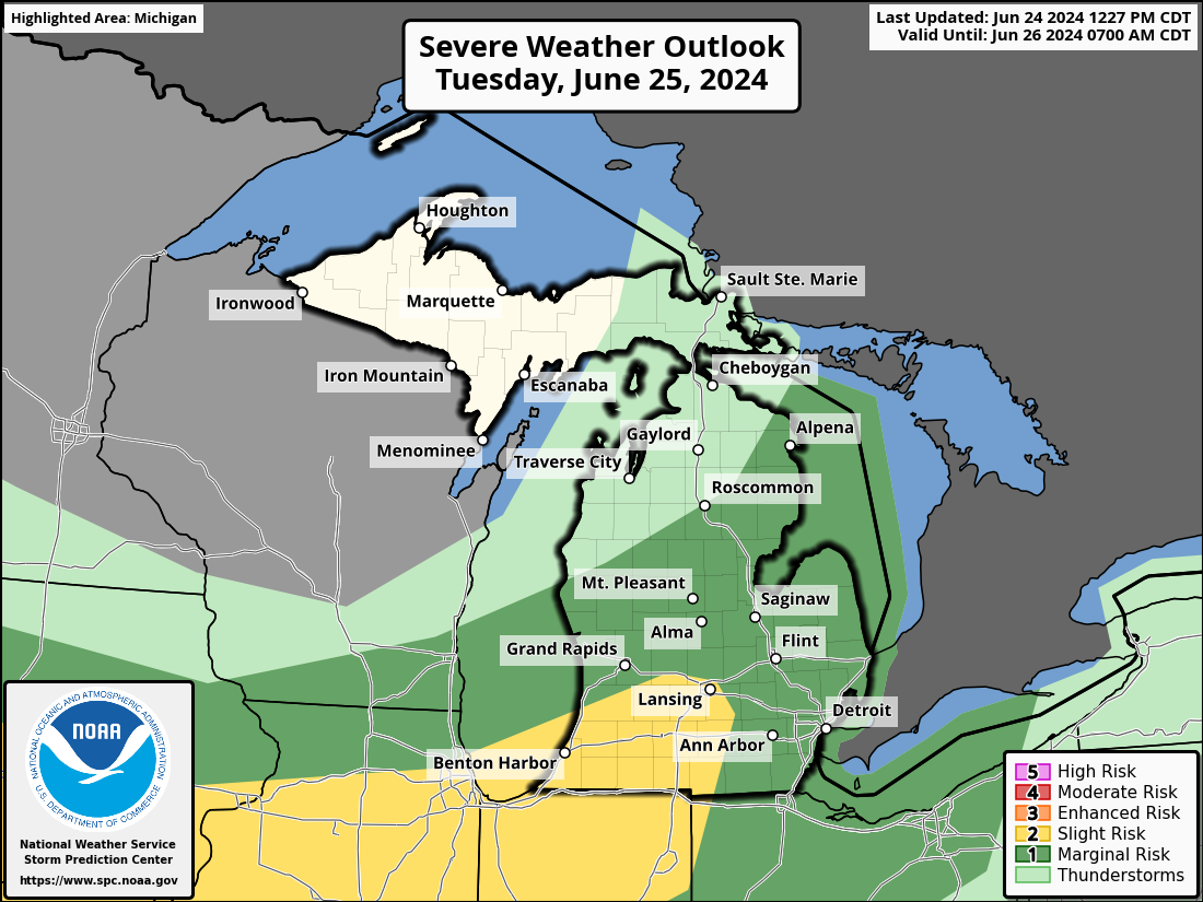 Strong to severe storms possible for Thumb region on Tuesday