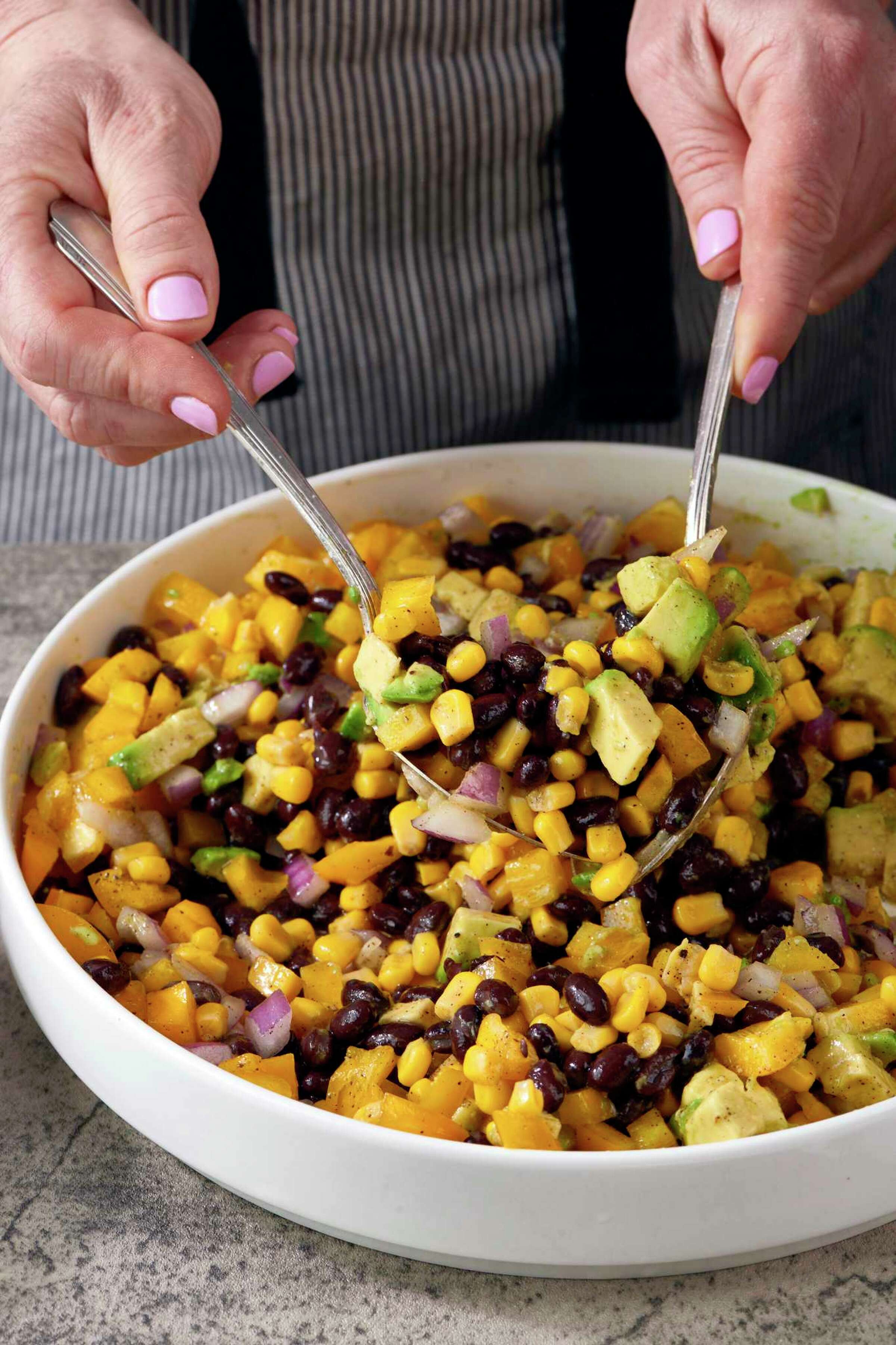 This bean salad known as Cowboy Caviar is a protein-packed addition to any  summer cookout