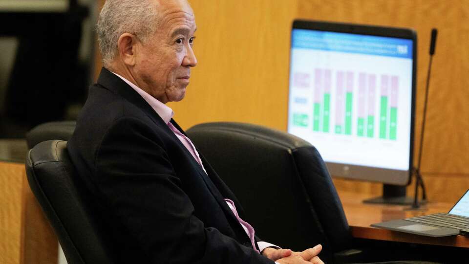 Houston ISD Superintendent Mike Miles listens Doris Delaney presents data on Houston ISD’s STAAR testing results for the 2023-2024 school year during a Houston ISD board of managers at the Hattie Mae White Educational Support Center, Thursday, June 27, 2024, in Houston.