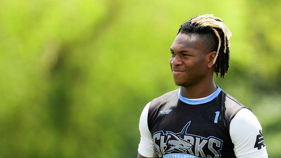 Shadow Creek wide receiver Jacorey Watson is seen during the 7-on-7 state tournament at Veterans Memorial Park, Friday, June 28, 2024, in College Station. Watson played quarterback for the Panthers the last two seasons.