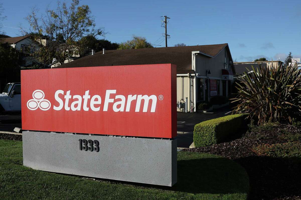 PINOLE, CALIFORNIA - JANUARY 03: A sign is posted in front of a State Farm insurance office on January 03, 2024 in Pinole, California. The California Department of Insurance approved a rate increase of 20 percent for State Farm home insurance policies. State Farm insures nearly one in ten homes in California. The new rates are expected to go into effect on March 15.