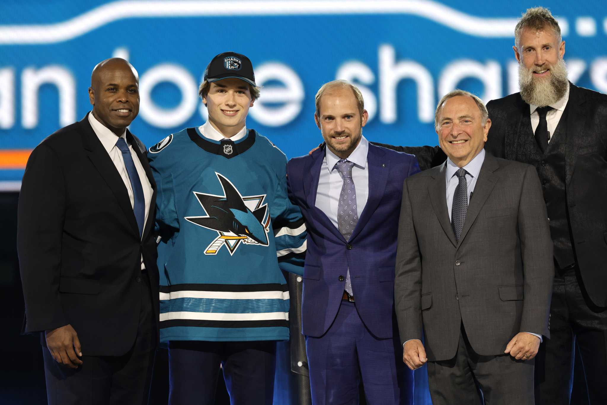 Top overall pick Macklin Celebrini debuts at Sharks development camp