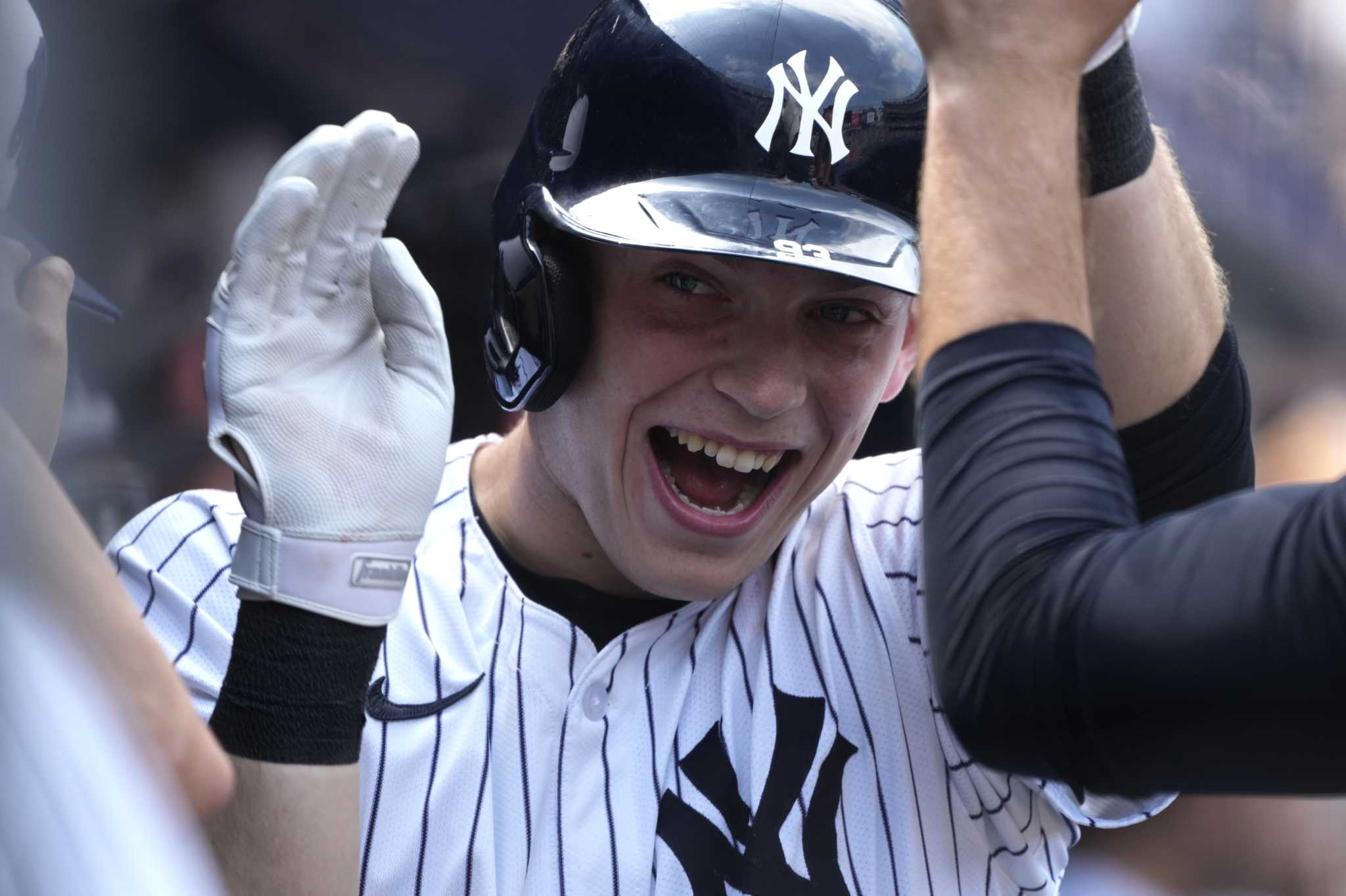 Yankees Rookie Ben Rice Hits 1st Big League Homer After Being Moved ...