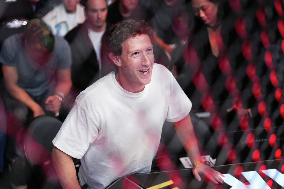 Mark Zuckerberg attends the UFC 300 event at T-Mobile Arena on April 13, 2024 in Las Vegas.