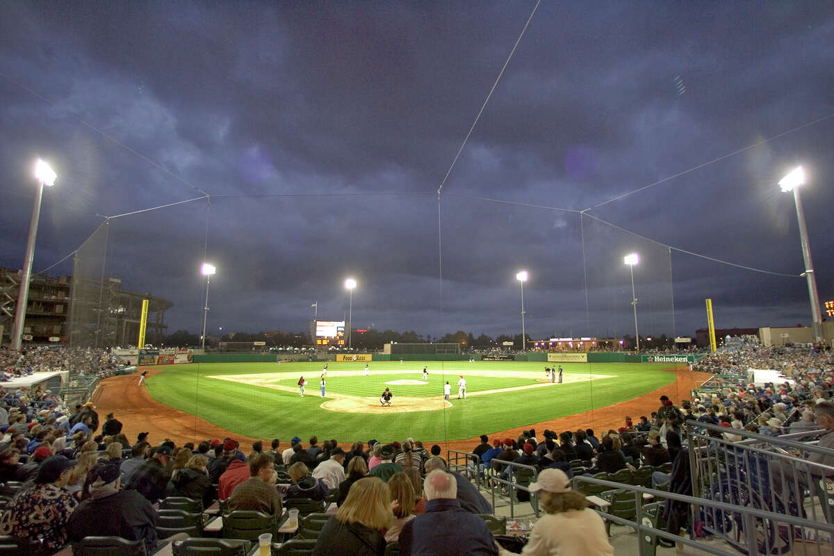 STOCKTON BASEBALL_187_CAG.JPG The Stockton Ports played the San Jose Giants at the new ballpark in Stockton, Ca., on Thursday, April 28, 2005. The Stockton Ports unveiled their new baseball stadium, Banner Island Ballpark, as they played their first home stand. Photo taken on 04/28/05, in Stockton, Ca. Photo by Carlos Avila Gonzalez/The San Francisco Chronicle Ran on: 04-30-2005 The Stockton Ports unveiled Banner Island Ballpark on Thursday in a homestand against the San Jose Giants as a crowd of 5,287 jammed the place. Ran on: 04-30-2005 The Stockton Ports unveiled Banner Island Ballpark on Thursday in a homestand against the San Jose Giants as a crowd of 5,287 jammed the place. Ran on: 04-30-2005 The Stockton Ports unveiled Banner Island Ballpark on Thursday in a homestand against the San Jose Giants as a crowd of 5,287 jammed the place. (Photo by Carlos Avila Gonzalez/The San Francisco Chronicle via Getty Images)