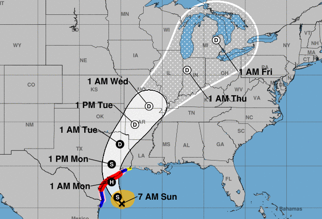 Tropical Storm Beryl to Make Third and Final Landfall as Hurricane on Texas Coast: Heavy Rains, Flooding Expected in Corpus Christi, Galveston, Houston and Surrounding Areas