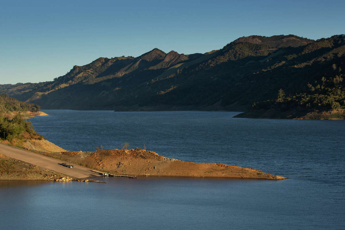 FILE - Lake Sonoma is viewed on March 22, 2022 near Healdsburg.