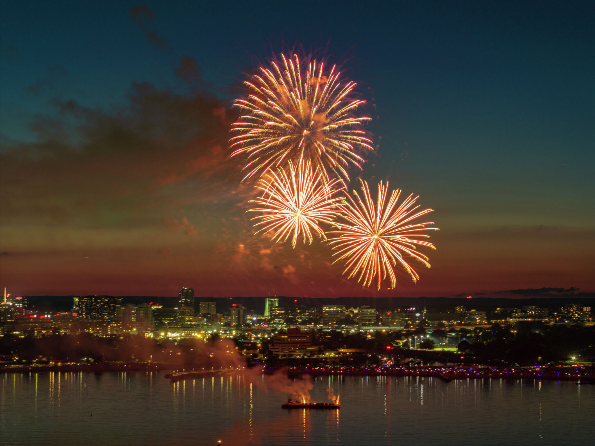 See drone photos of Stamford celebrating 2024 Fourth of July fireworks