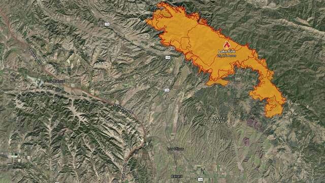 Map Shows Where The Lake Fire Is Burning In Santa Barbara County