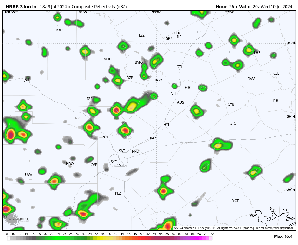 Another round of storms in South Texas Wednesday. Here’s when.