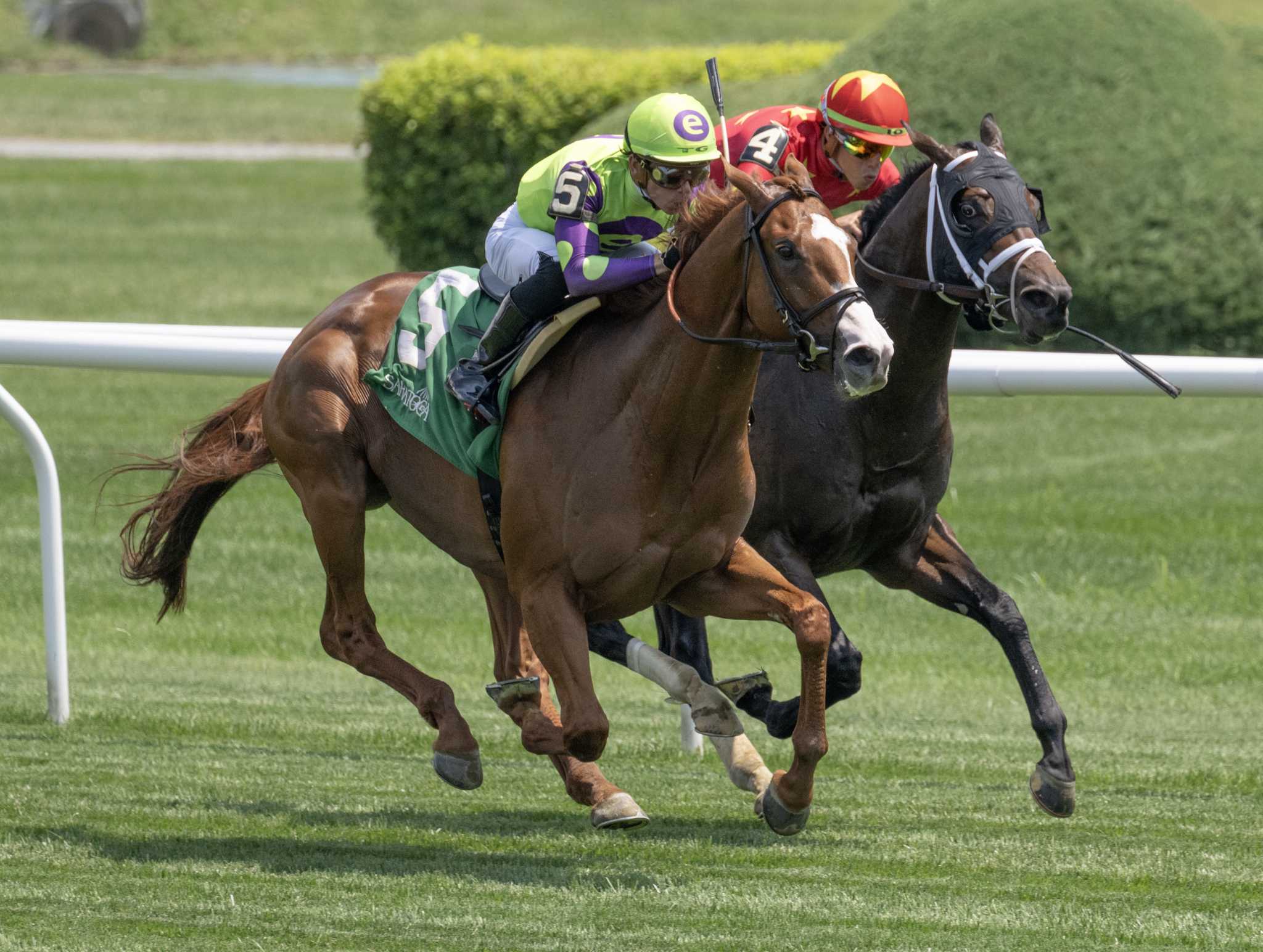 Jockey Tyler Gaffalione has big day at Saratoga