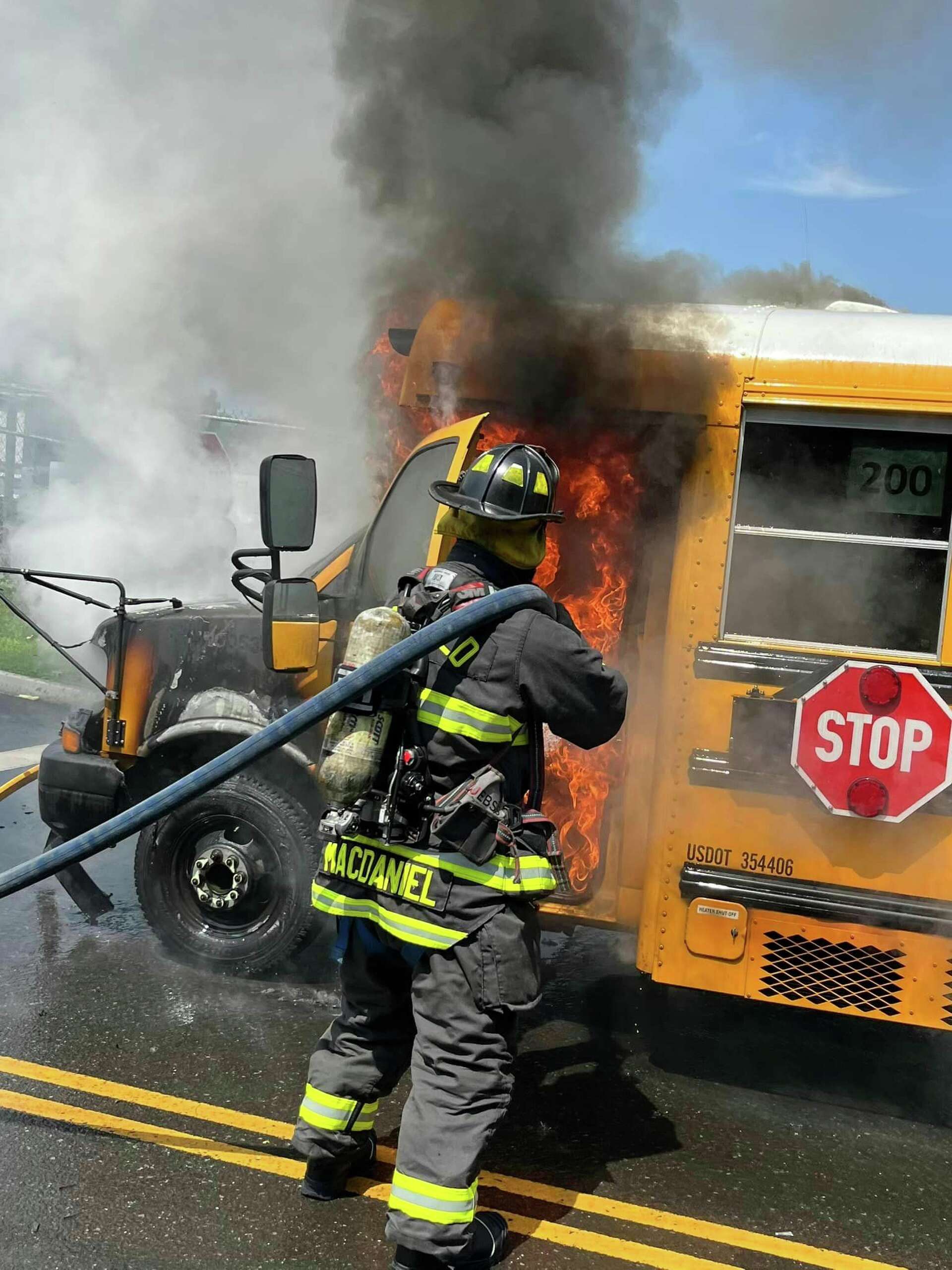 Fairfield school bus catches fire, no students on board, officials say