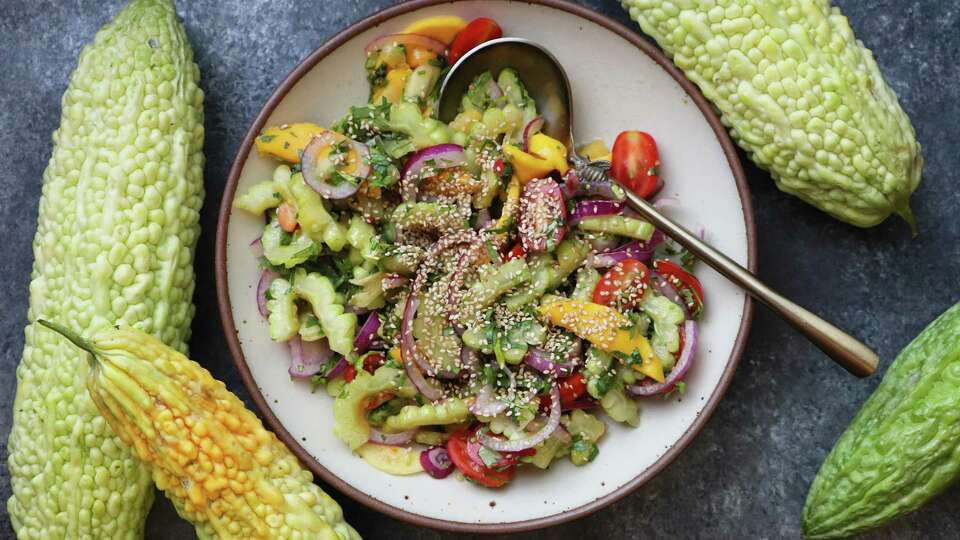 Bitter melon salad from Anita Jaisinghani