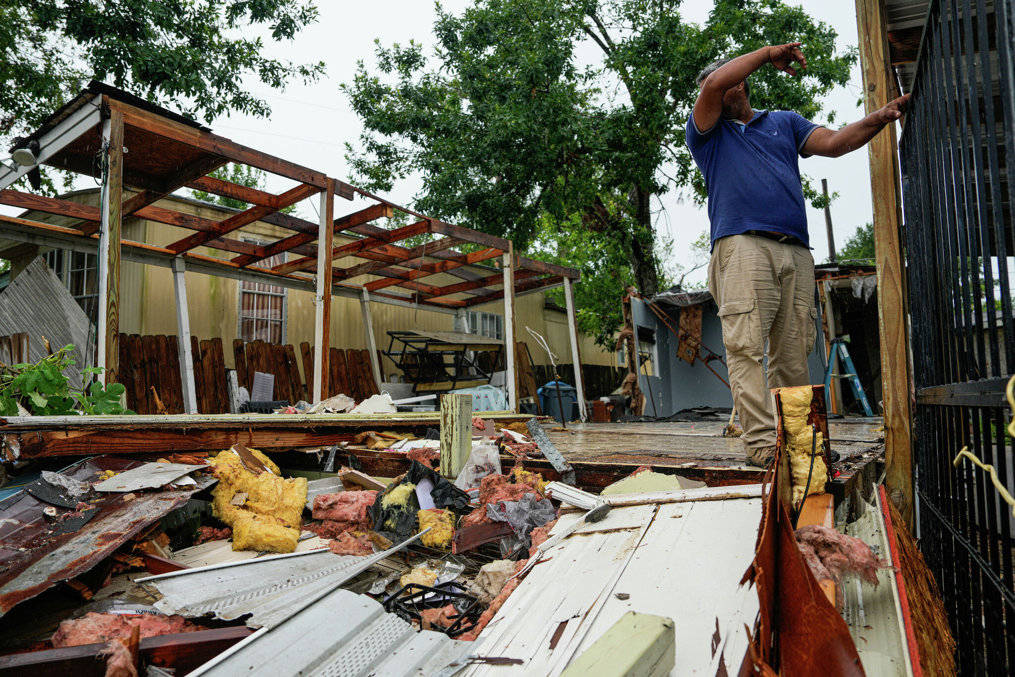 West Houston Latino community reels from twin disasters