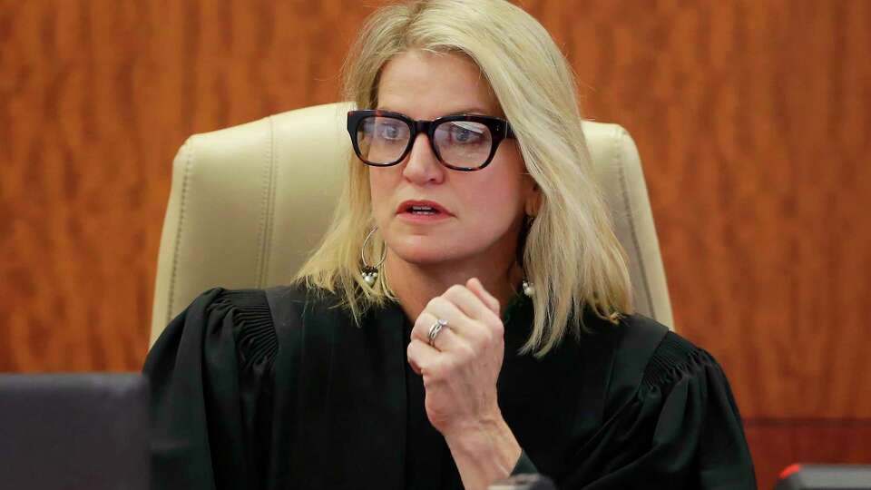 174th District Judge Kelli Johnson on the bench as she goes through her docket Friday, July, 19, 2024 at the Harris County Criminal Courthouse in Houston.