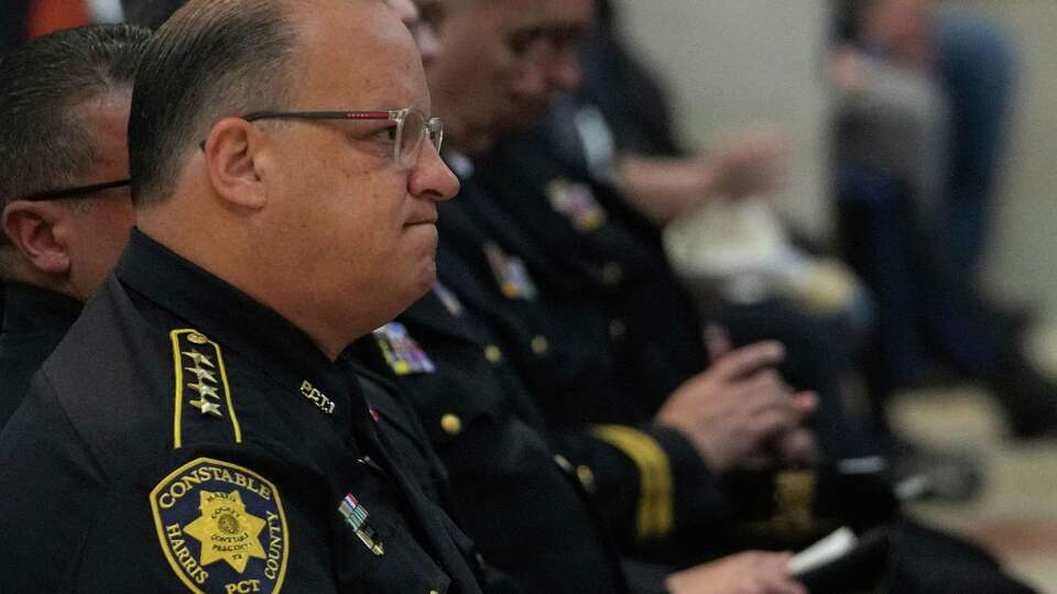 Harris County Constable for Precinct 1 Alan Rosen listens during the funeral mass for Harris County Sheriff’s Deputy Fernando Esqueda on Friday, July 19, 2024, at the Co-Cathedral of the Sacred Heart in Houston.