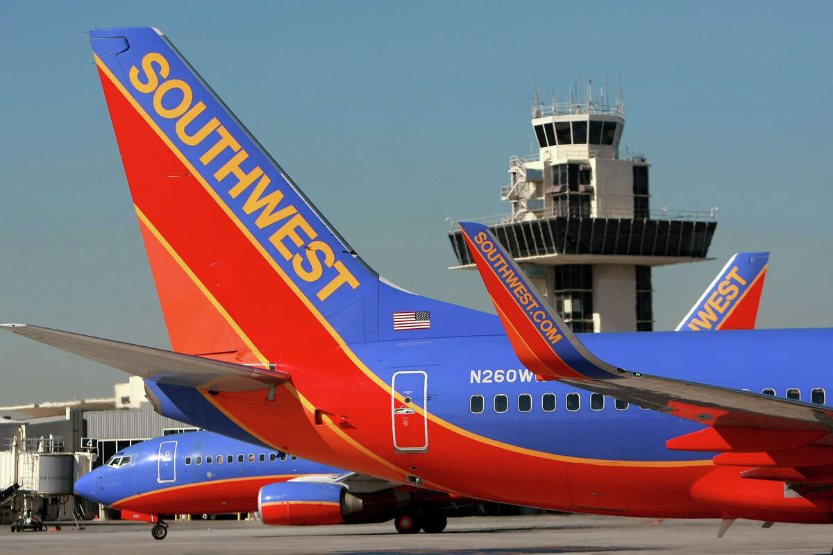 FILE: Southwest Airlines planes taxi at the Oakland International Airport in Oakland, Calif. 