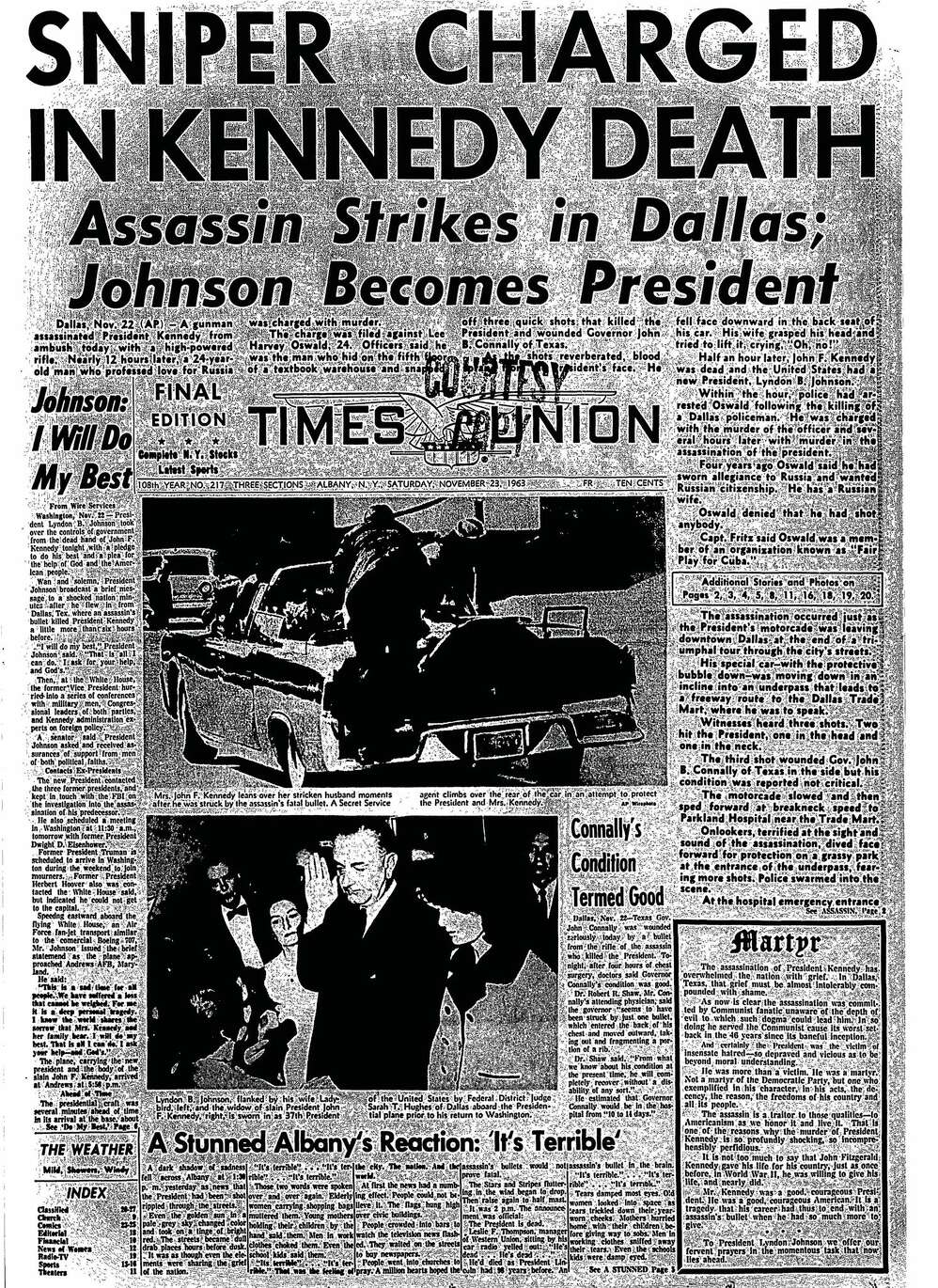 A timeline of Times Union, Albany history since 1924