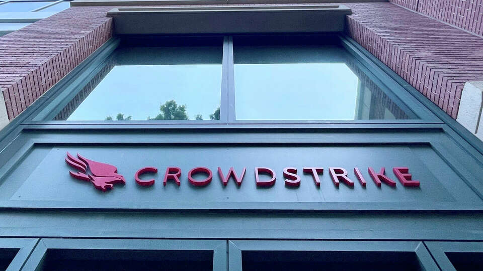 A Crowdstrike office in Sunnyvale, California. The CEO of the Austin-based cybersecurity company is being called to testify to Congress regarding a global tech outage triggered by a botched update it issued last week.