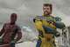 Ryan Reynolds, left, and Hugh Jackman team up in “Deadpool & Wolverine.”