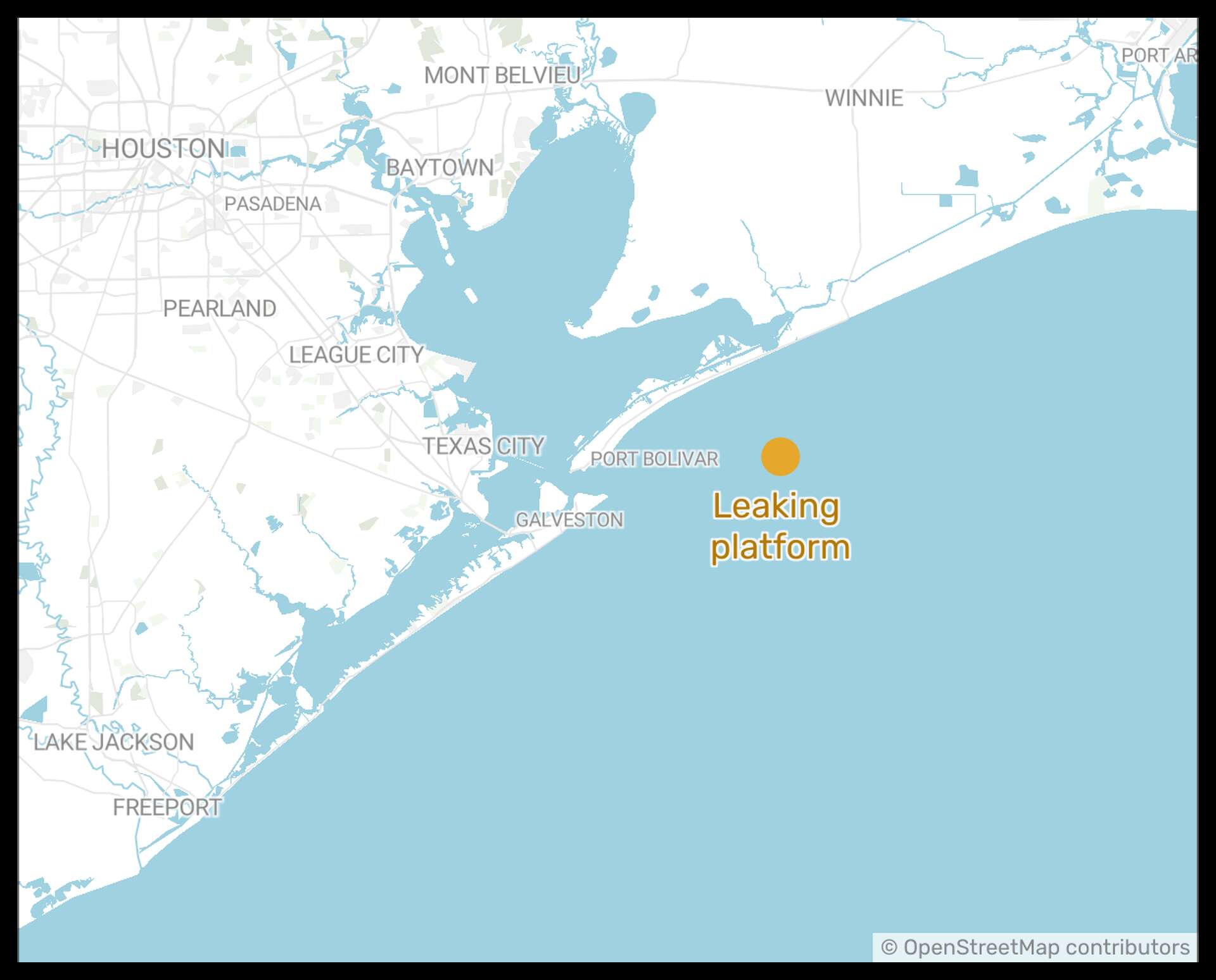 Abandoned oil platform found leaking offshore after Hurricane Beryl