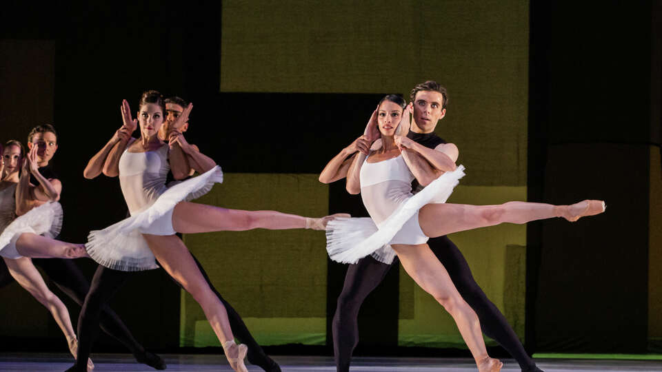 Artists of Houston Ballet in Stanton Welch’s Velocity. 