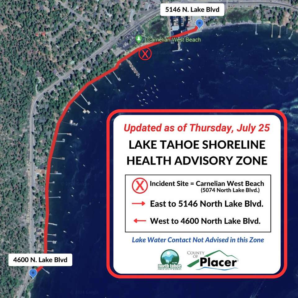 One week after 85,000-gallon sewage spill, Lake Tahoe beach reopens